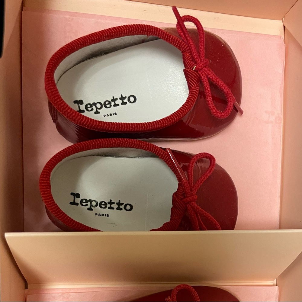 Repetto Baby Parent Leather Ballet Flat
